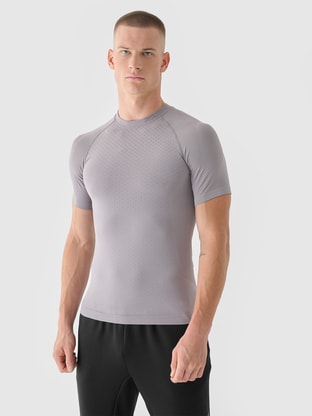 4F x Robert Lewandowski Men's Quick-Drying Seamless Training Shirt - Gray