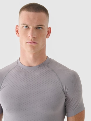 4F x Robert Lewandowski Men's Quick-Drying Seamless Training Shirt - Gray