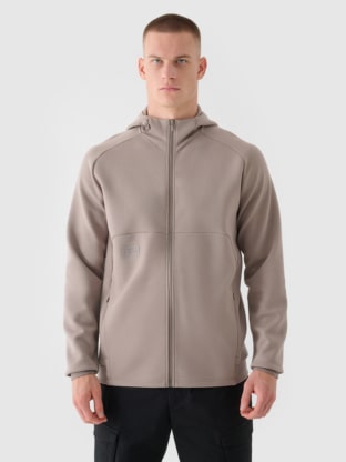 Men's 4F x Robert Lewandowski Zip-Up Hooded Sweatshirt - Beige