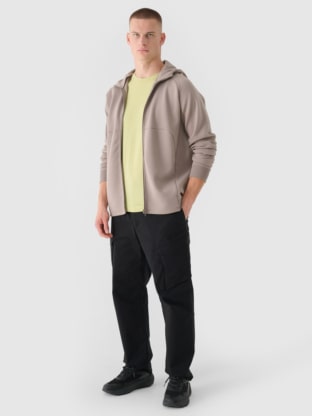 Men's 4F x Robert Lewandowski Zip-Up Hooded Sweatshirt - Beige