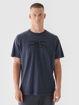Men's oversized t-shirt 4F x Robert Lewandowski - gray