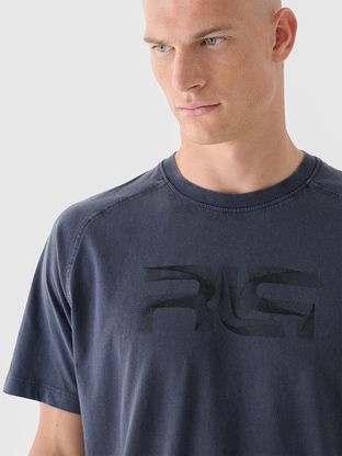 Men's oversized t-shirt 4F x Robert Lewandowski - gray