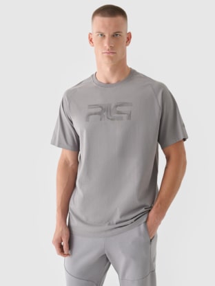 Men's oversized t-shirt 4F x Robert Lewandowski - gray