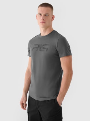 Men's regular t-shirt 4F x Robert Lewandowski - gray