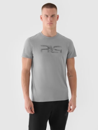 Men's regular t-shirt 4F x Robert Lewandowski - gray