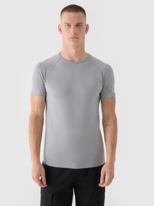 Men's 4F x Robert Lewandowski Seamless Regular T-shirt - Gray