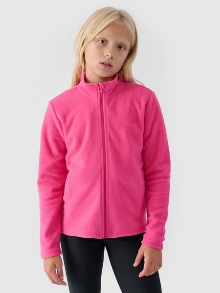 Girl's quilted down hooded vest - fuchsia | 4F: Sportswear
