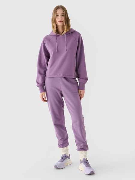 Women's zip-up hoodie - purple | 4F: Sportswear and shoes