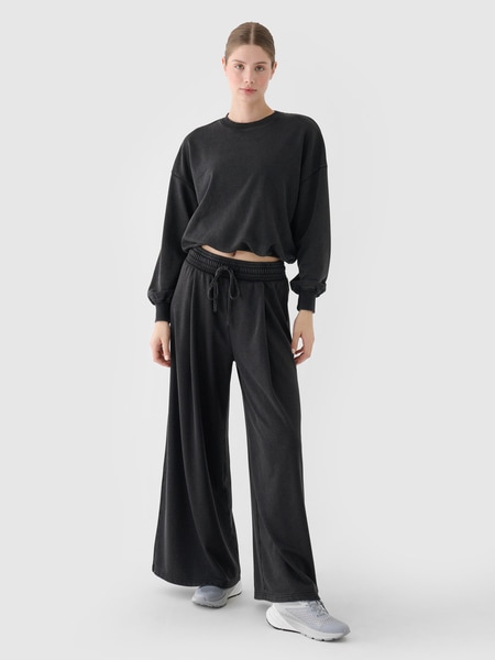 Men's oversized printed longsleeve - black | 4F: Sportswear