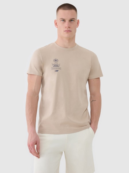 Tシャツ・カットソー MSGM Men T Shirts 3446MM13237298 Beige Men's t shirts: cotton, designer and printed - MSGM Official
