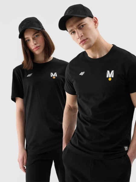 T-shirt regular z nadrukiem uniseks 4F x Drift Masters - czarny | 4F -  sportowa odzież i obuwie