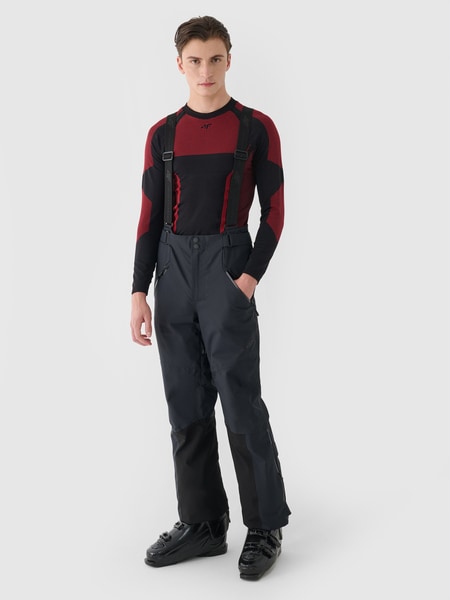 Ski pants with suspenders membrane 5000 men's - black | 4F