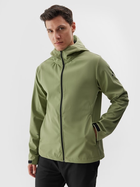 Kurtka softshell wiatroodporna membrana 8000 męska - khaki