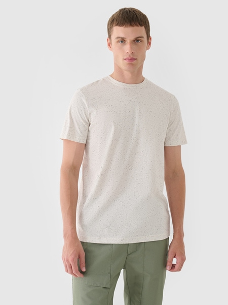 T-shirt regular męski Outhorn - khaki | 4F - sportowa odzież