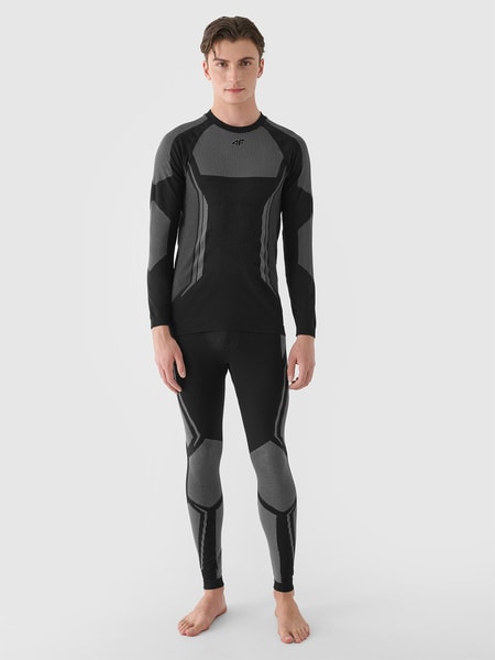 Men's seamless thermal underwear (top) - black | 4F Men's seamless thermal underwear (top) - black | 4F