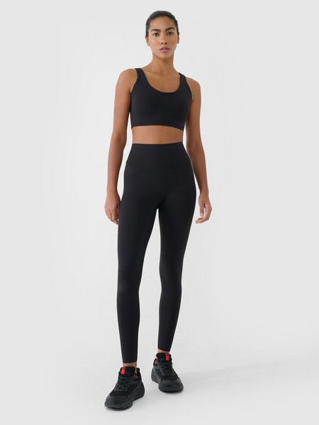 パンツ LUV IS TRUE Banding Training Tights Black Women's Seamless Training Leggings - Black | 4F: Sportswear