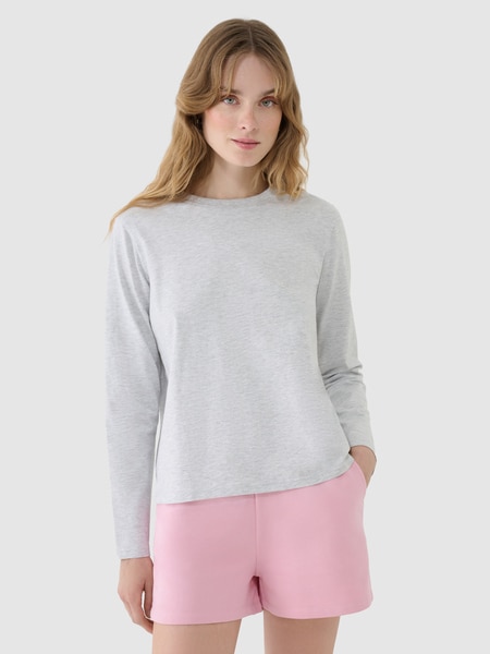 Longsleeve oversize uniseks - granatowy | 4F - sportowa