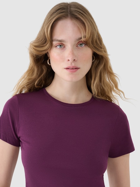 Women's oversized modal t-shirt - purple | 4F: Sportswear