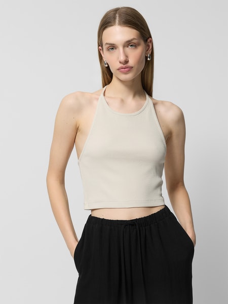 トップス rn23 Crop top slim na jedno ramię damski | 4F - sportowa odzież i
