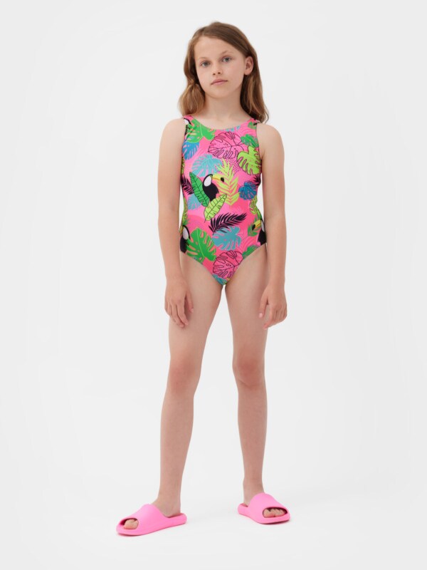 Girl s one piece swimsuit 4F Sportswear and shoes