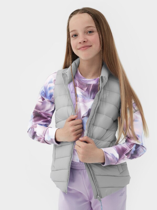 Girls synthetic fill down vest 4F Sportswear and shoes