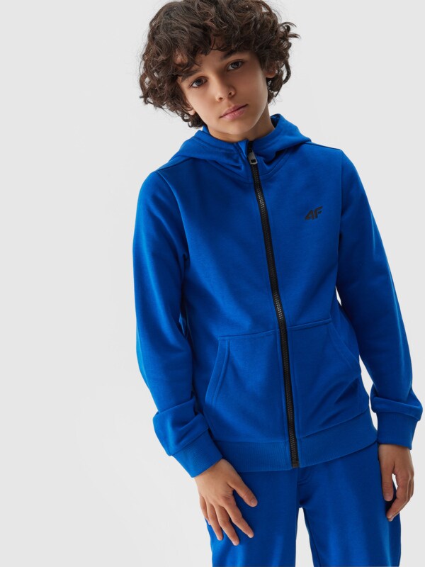 Cobalt blue zip up hoodie best sale