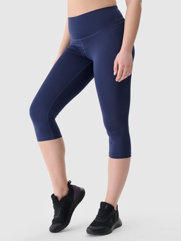 Women s recycled material training leggings denim