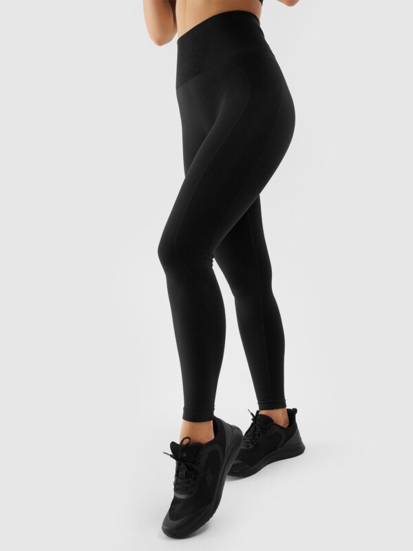 Women s seamless training leggings black 4F Sportswear and shoes