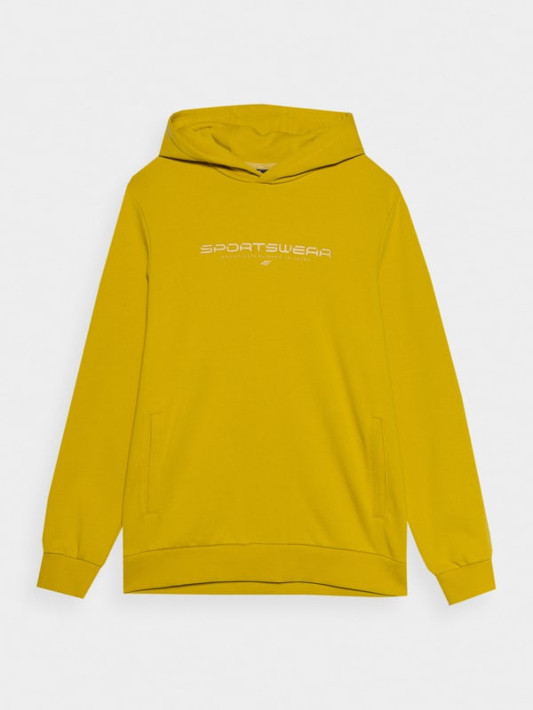 Men s pullover hoodie yellow