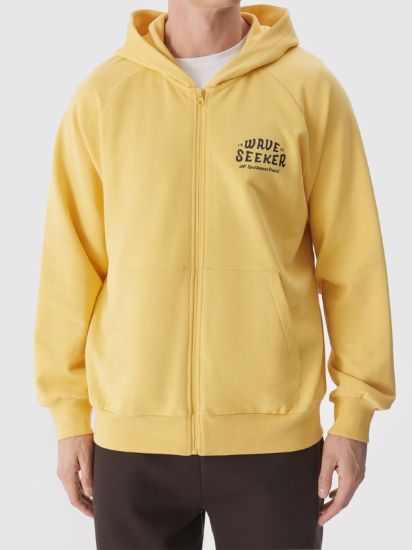 Men s zip up hoodie yellow