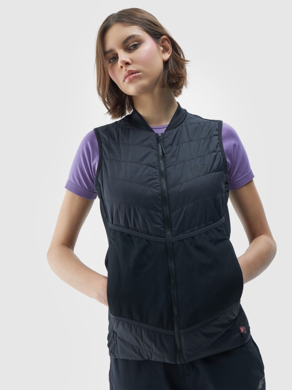 Women's Primaloft Black Eco Insulation trail running vest - black