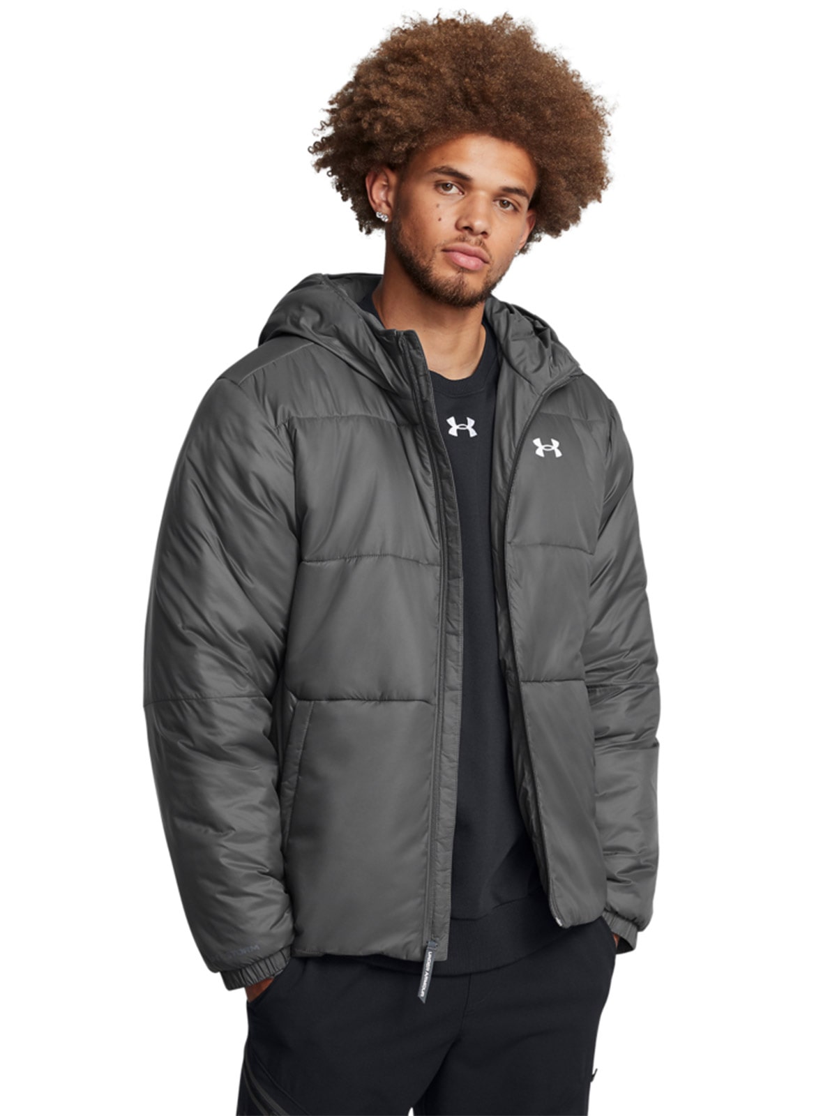 Kurtka puchowa z wypełnieniem syntetycznym męska Under Armour Lw Insulated  Jacket - szara