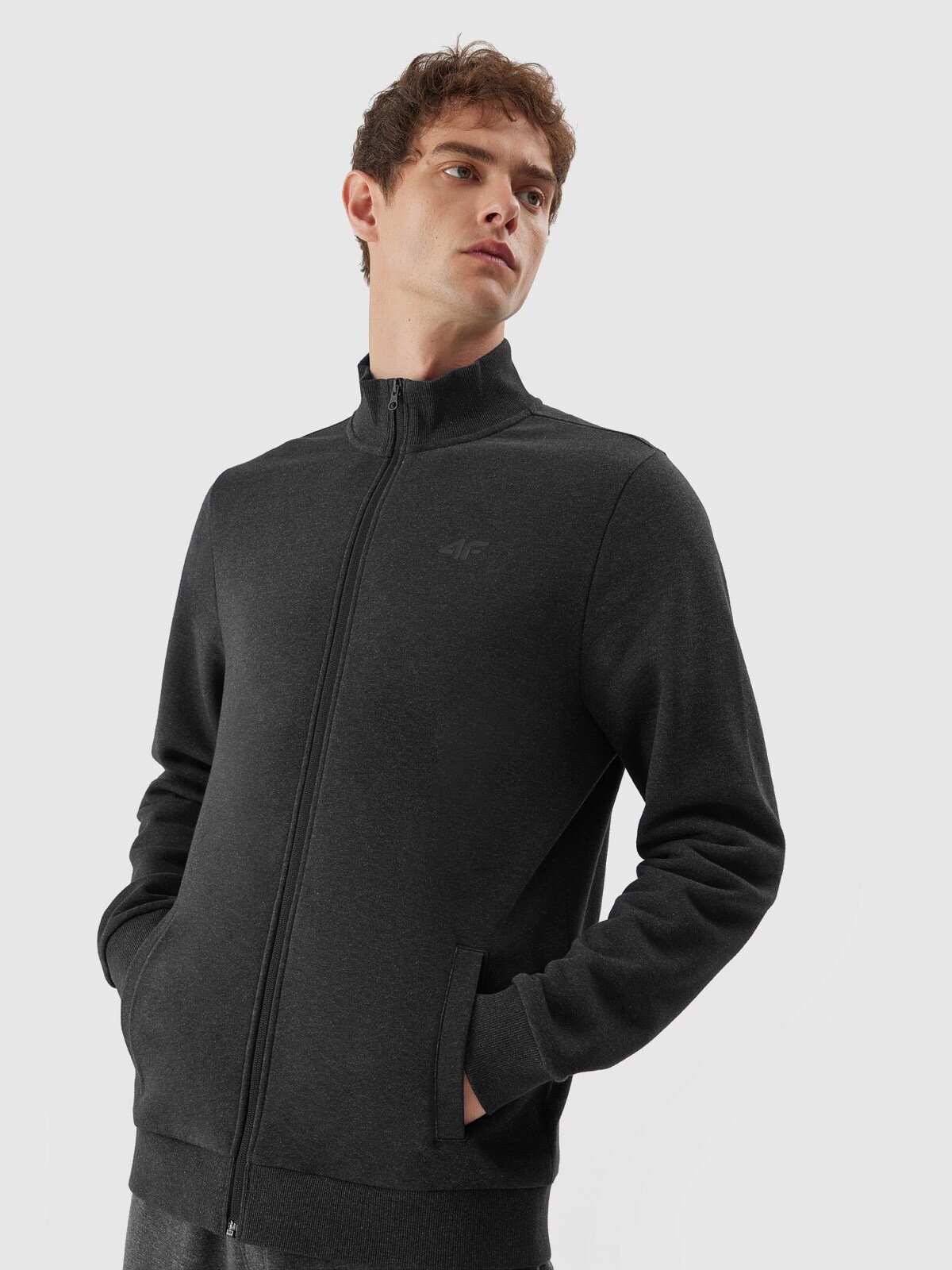 Men's zip-up sweatshirt without hood | 4F: Sportswear and shoes