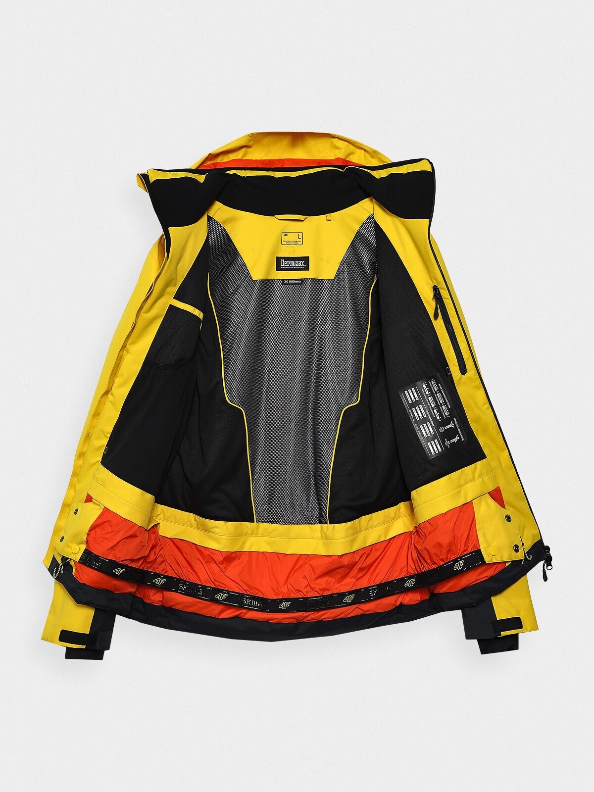Men's 4FPro ski jacket Dermizax 20000 membrane - yellow | 4F Men's 4FPro ski jacket Dermizax 20000 membrane - yellow | 4F
