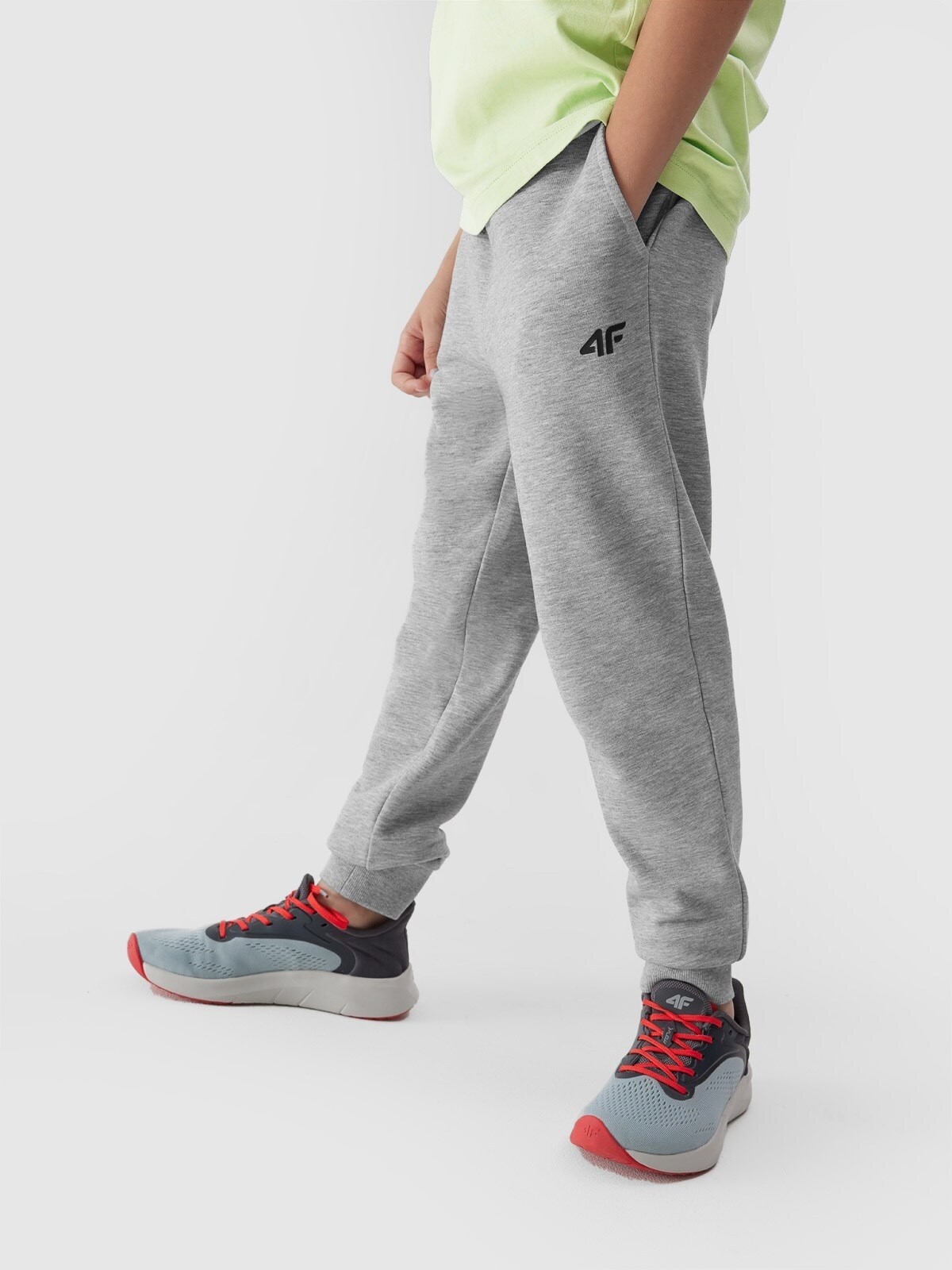 Boy s joggers sweatpants grey 4F Sportswear and shoes