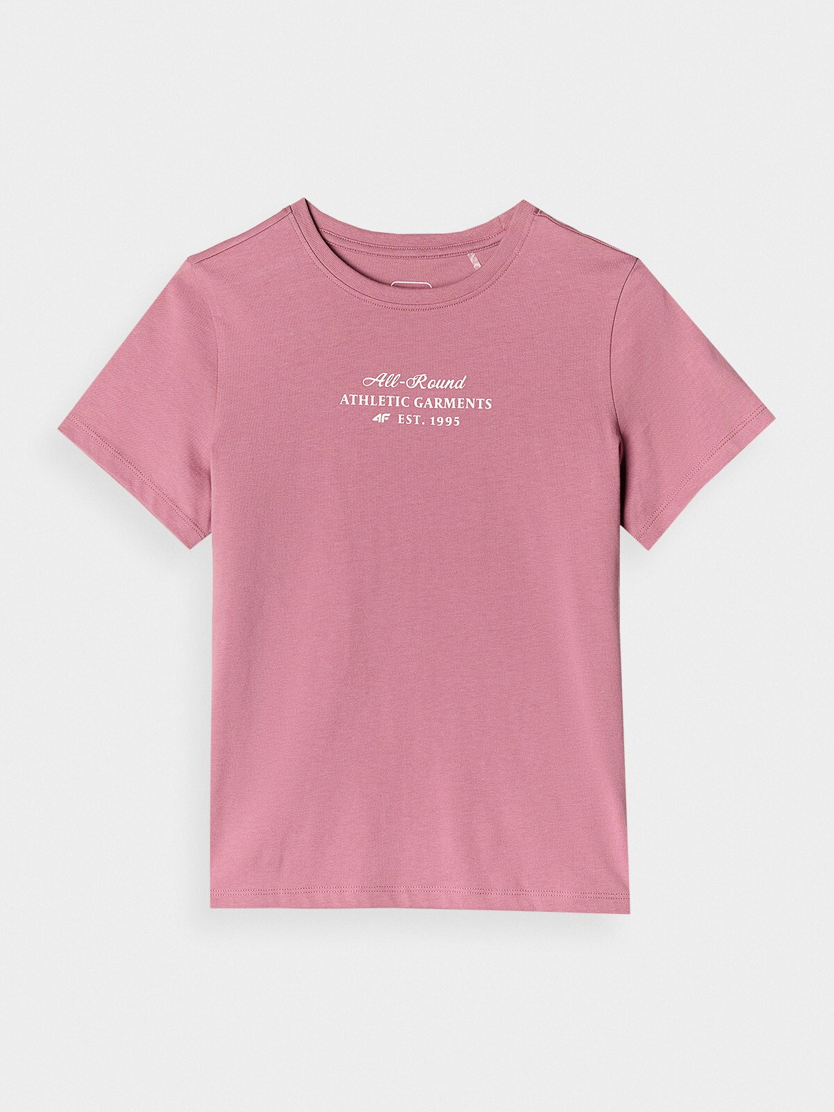 Girl's printed T-shirt - pink | 4F: Sportswear and shoes