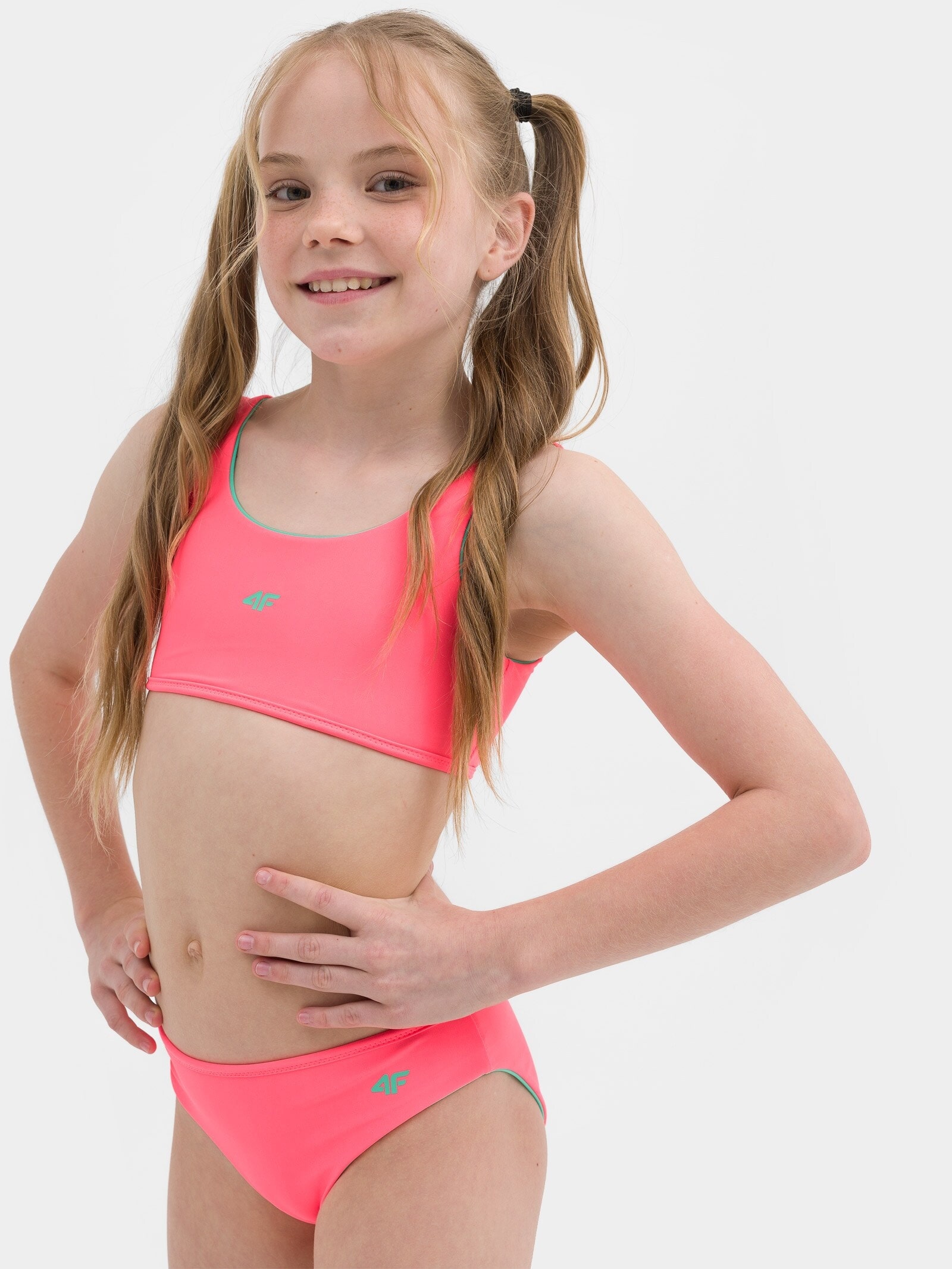 Girl's double-sided swimwear with recycled materials | 4F