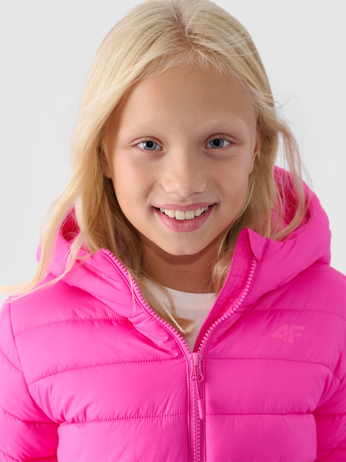 Girl's synthetic-fill down jacket - fuchsia | 4F: Sportswear