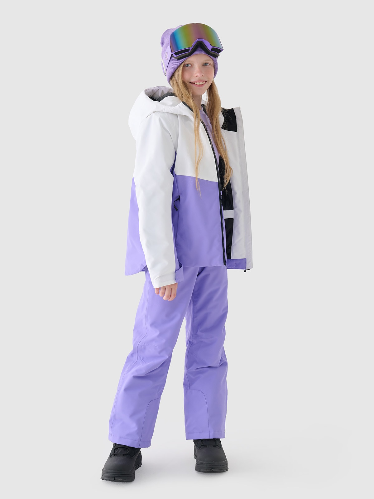 Ski pants membrane 5000 girls - purple | 4F: Sportswear and