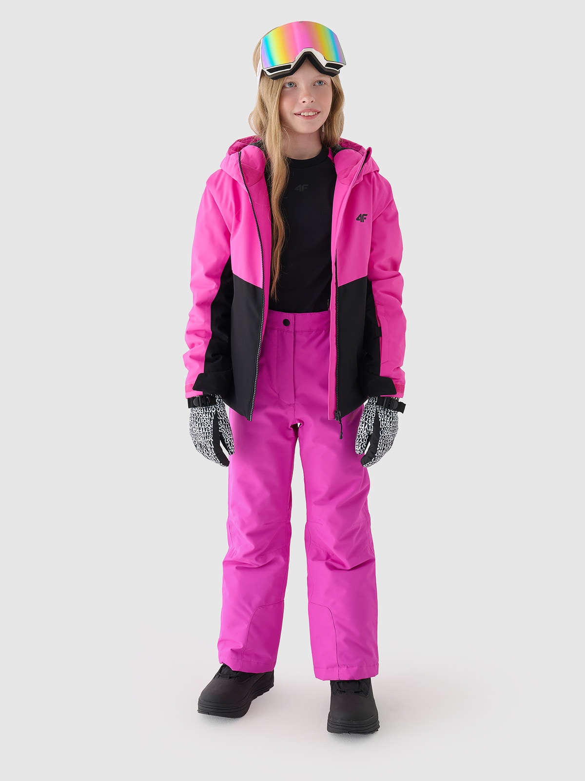 Ski pants membrane 5000 girls - pink | 4F: Sportswear and shoes