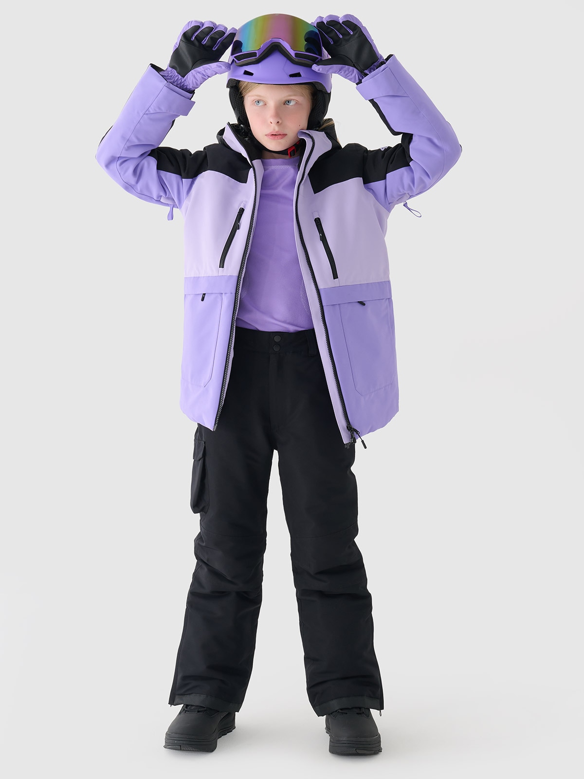 Girls' 10000 membrane snowboard jacket - purple | 4F: Sportswear and shoes