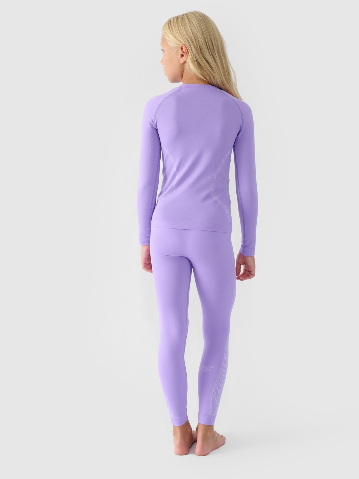 Girl's seamless thermal underwear set - purple | 4F