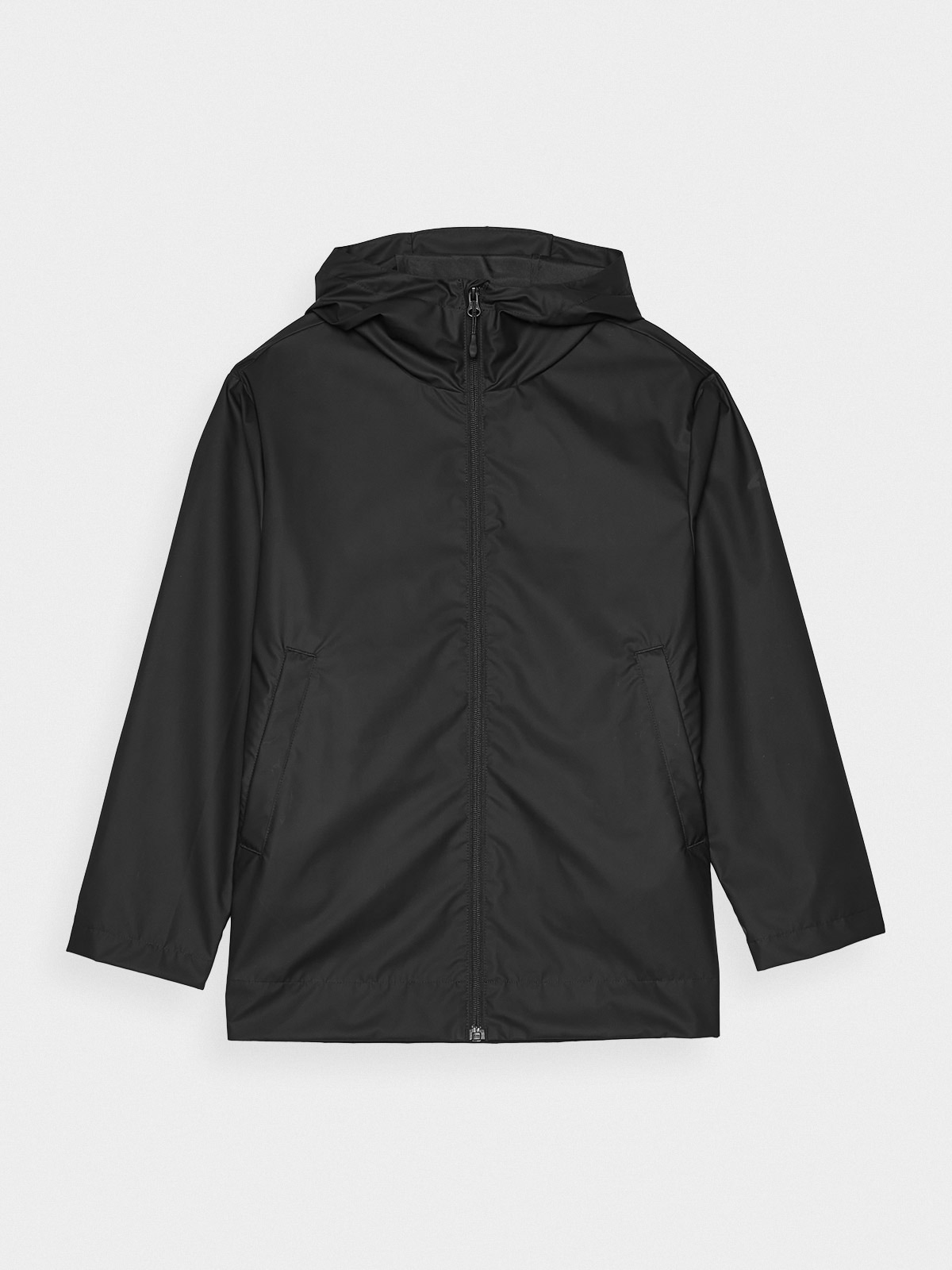 Children's transitional rain jacket with rubber coating