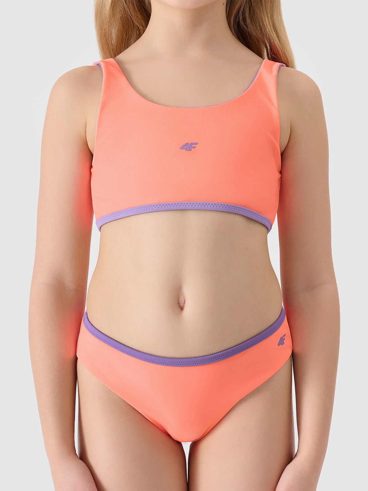 【PLAGE】Easy Fit Swim Set 2colors Girl's two-piece swimsuit - coral/purple | 4F: Sportswear