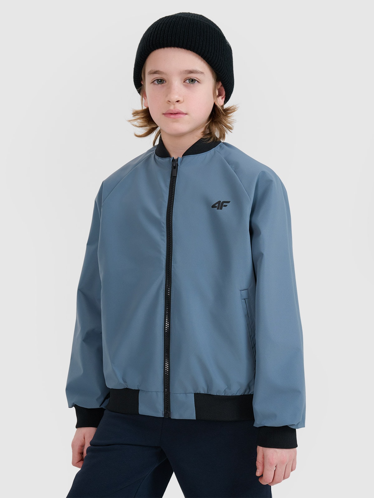 Boy's transitional bomber jacket - blue | 4F: Sportswear and