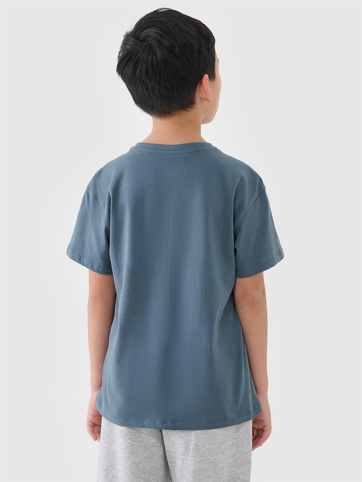Boy's oversized printed T-shirt - turquoise | 4F: Sportswear