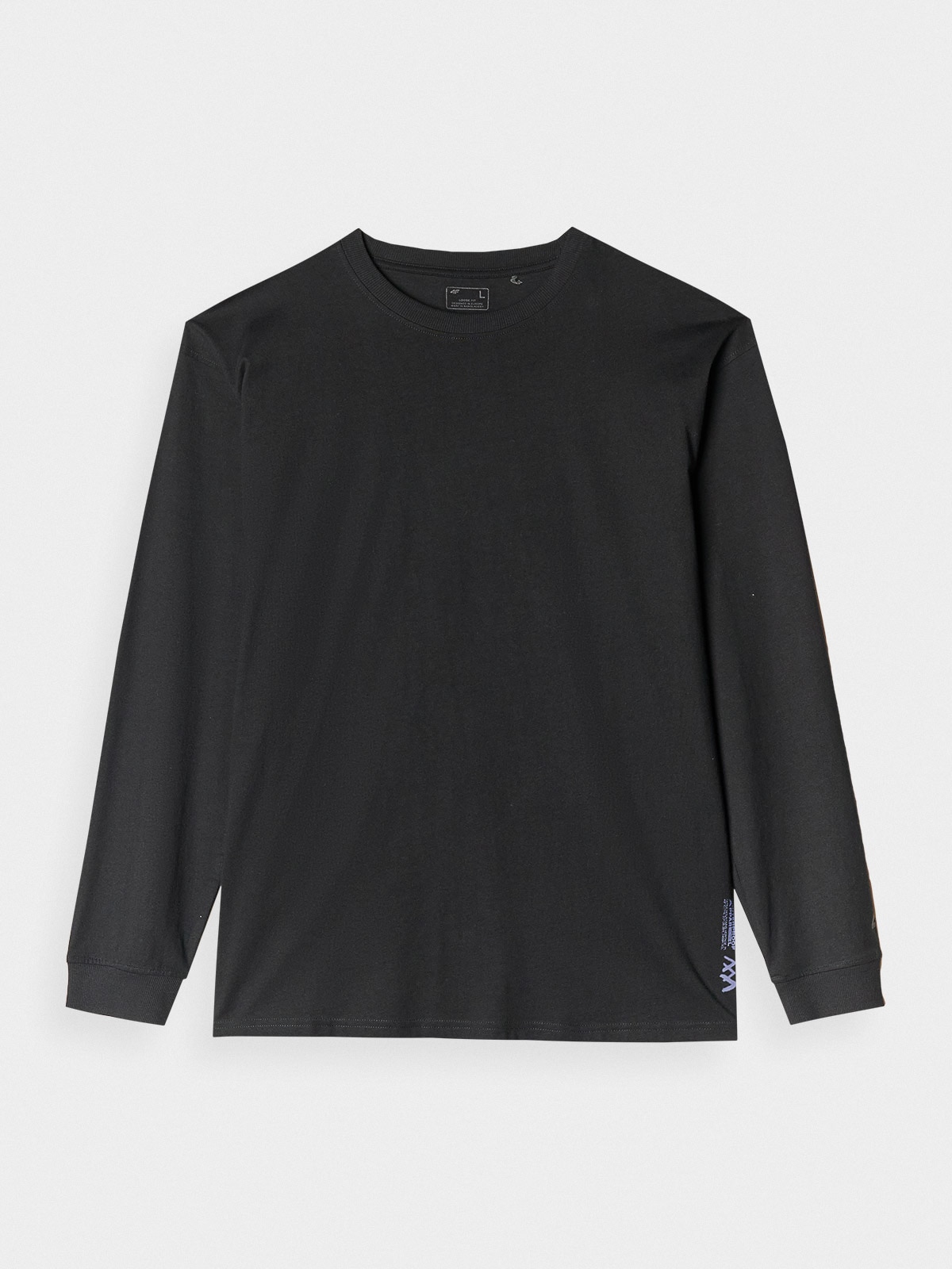 Men's oversized printed longsleeve - black | 4F: Sportswear