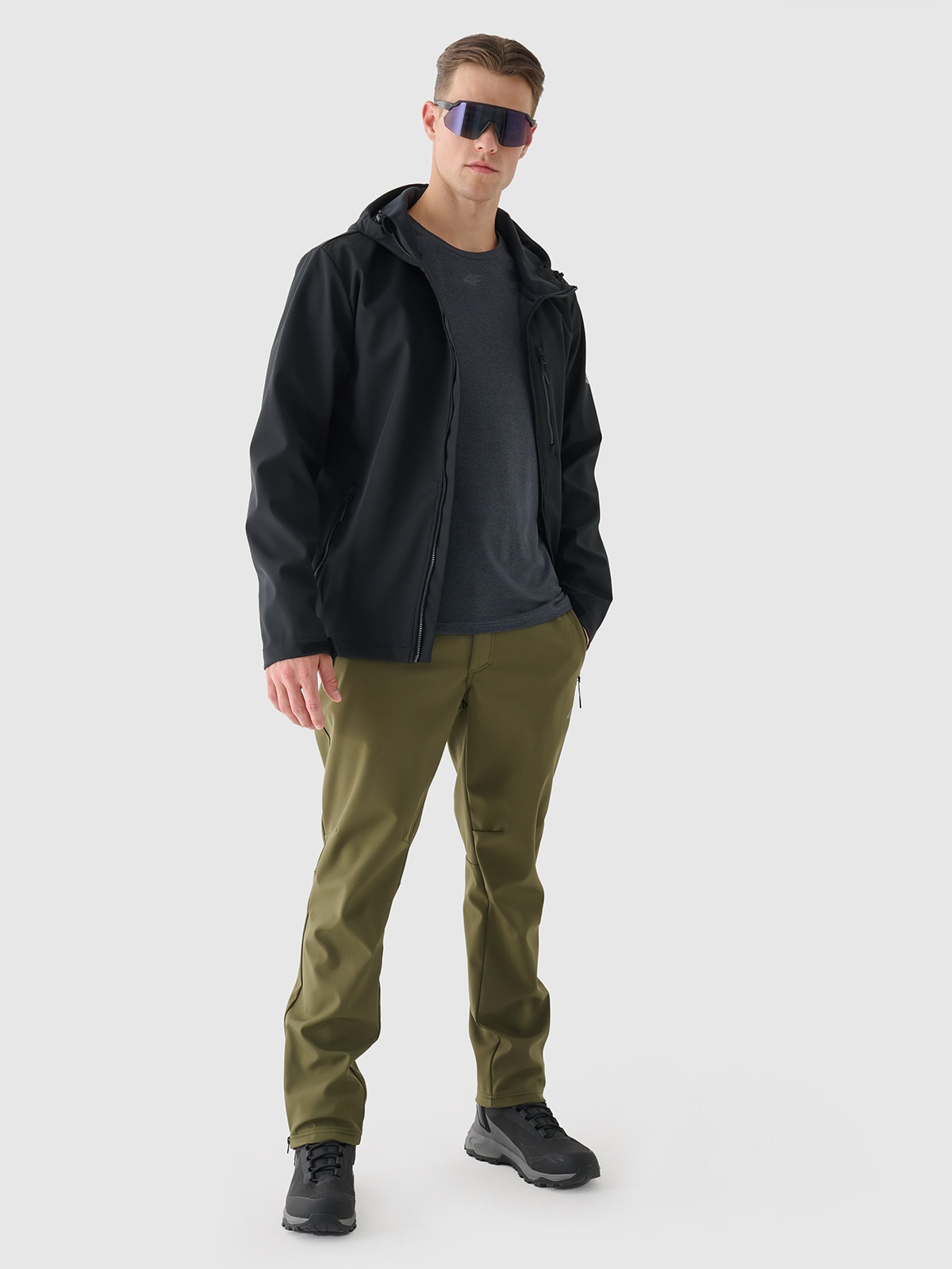 マニプリ Kurtka softshell wiatroodporna membrana 8000 męska - czarna