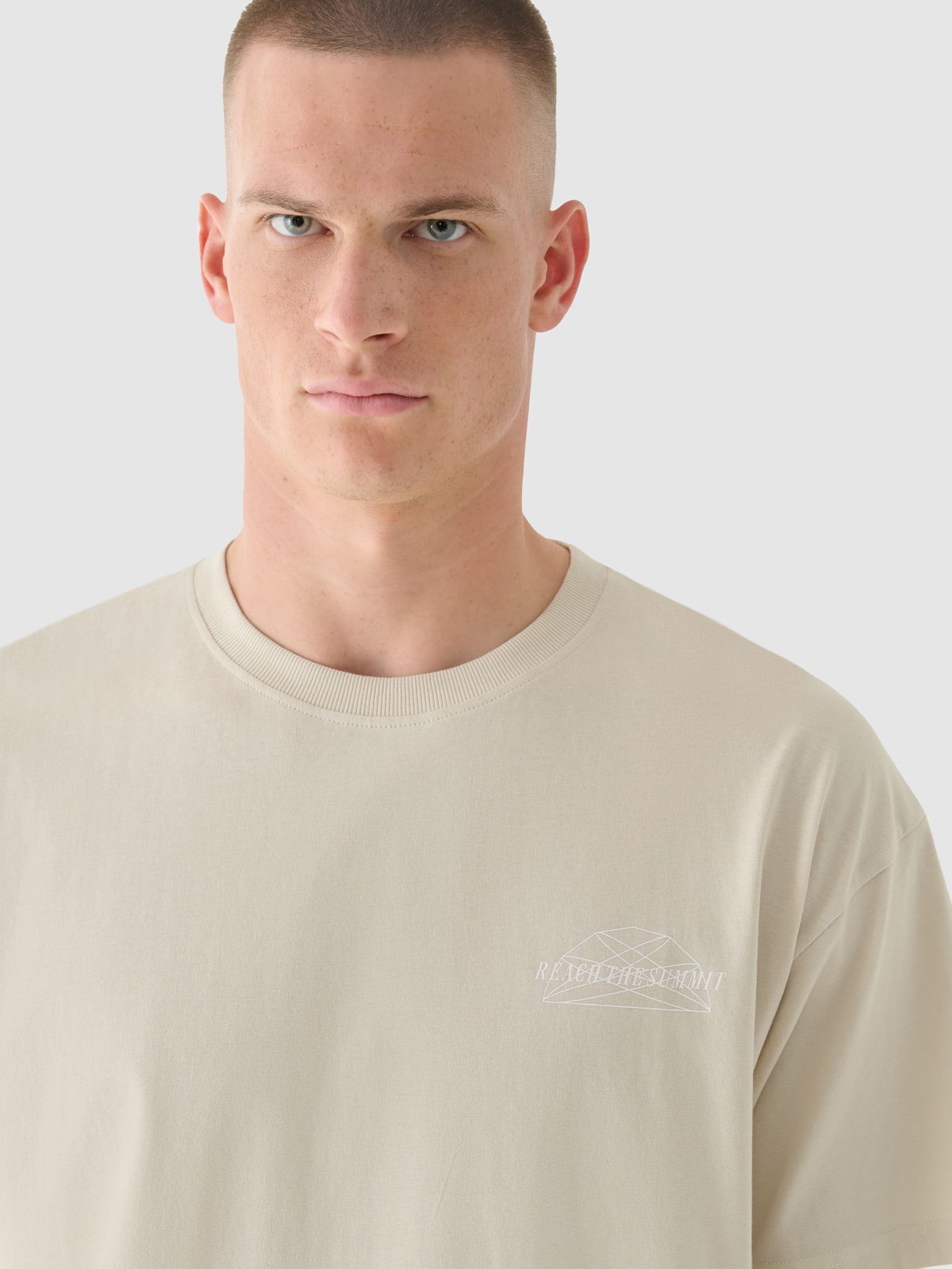 ◆25SS XTONZ VITAL FADE WASHING T-SHIRT/2色◆ T-shirt regular z nadrukiem męski - oliwkowy | 4F - sportowa