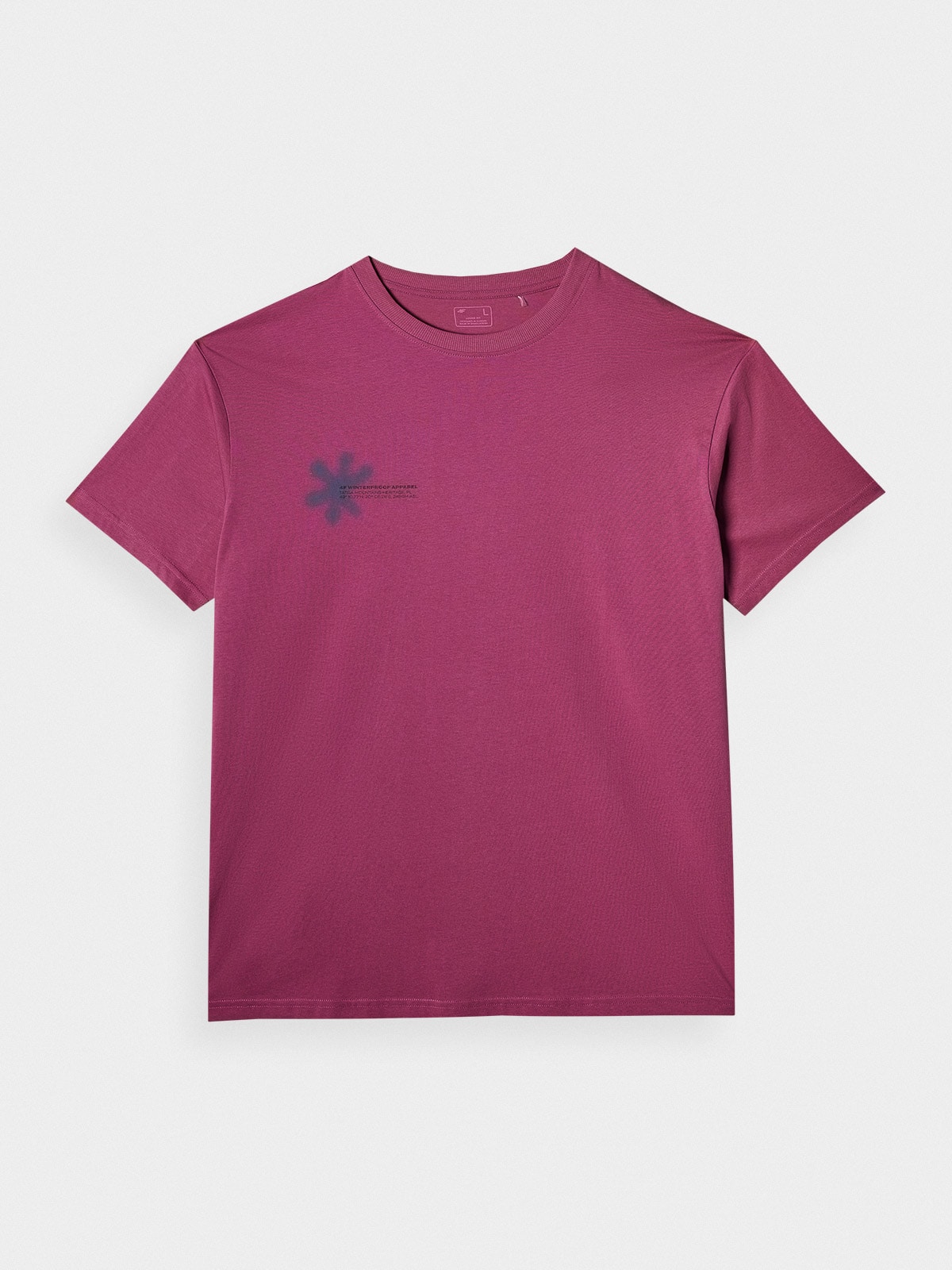 T-shirt oversize z nadrukiem męski - czerwony | 4F